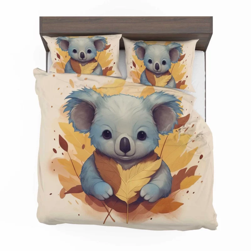 Koala Holding Eucalyptus Leaf Bedding Set 2