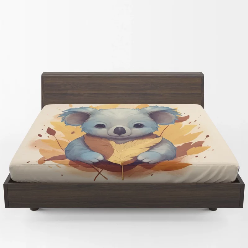 Koala Holding Eucalyptus Leaf Fitted Sheet 1