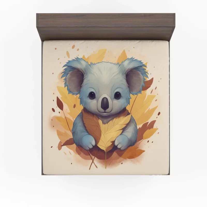 Koala Holding Eucalyptus Leaf Fitted Sheet