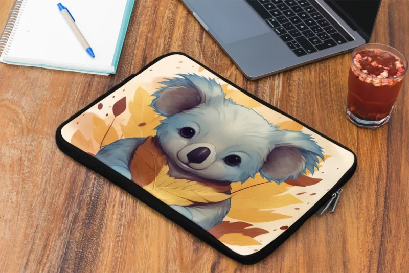 Koala Holding Eucalyptus Leaf Laptop Sleeve 2