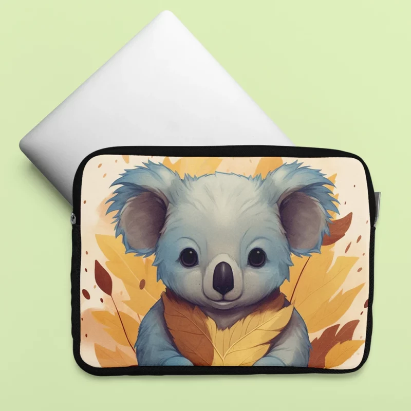 Koala Holding Eucalyptus Leaf Laptop Sleeve