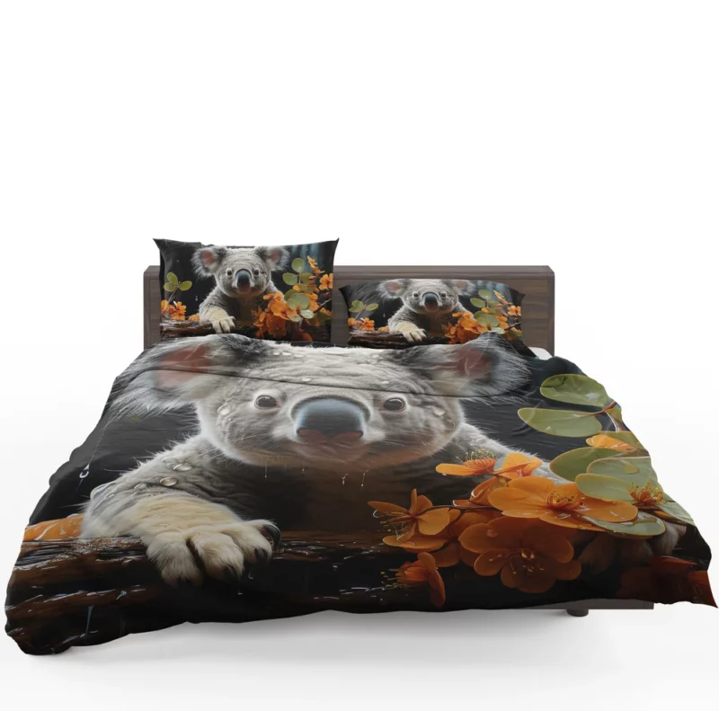 Koala Sitting on Branch Bedding Set 1