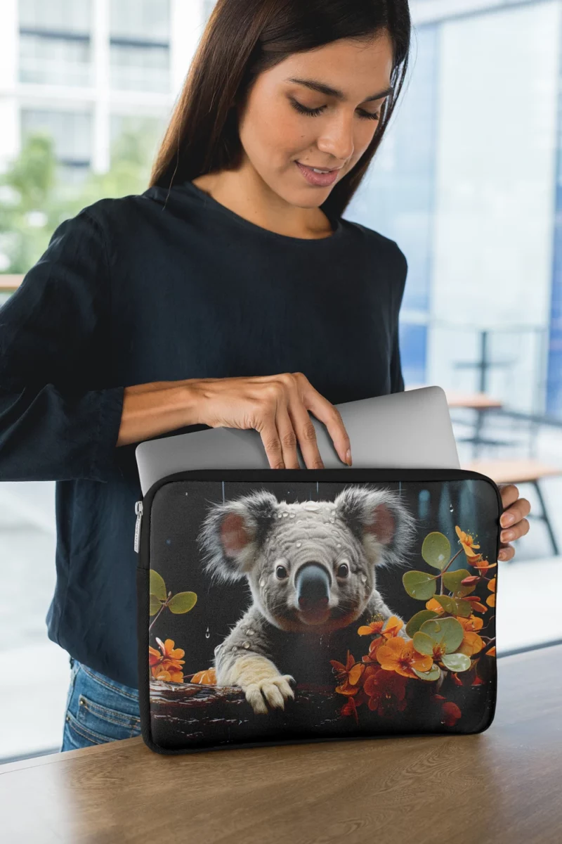 Koala Sitting on Branch Laptop Sleeve 1