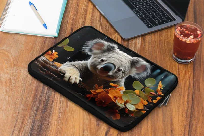 Koala Sitting on Branch Laptop Sleeve 2