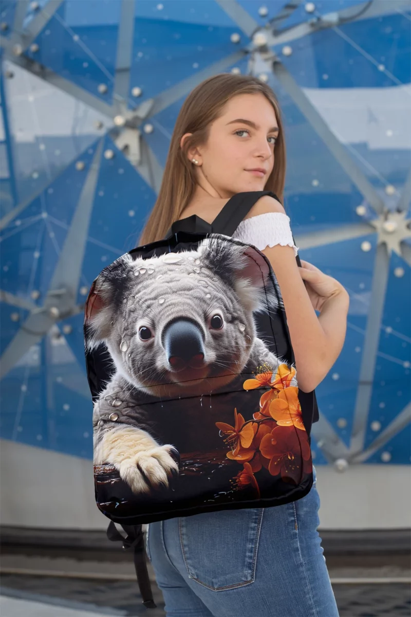 Koala Sitting on Branch Minimalist Backpack 2