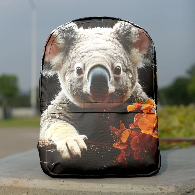 Koala Sitting on Branch Minimalist Backpack