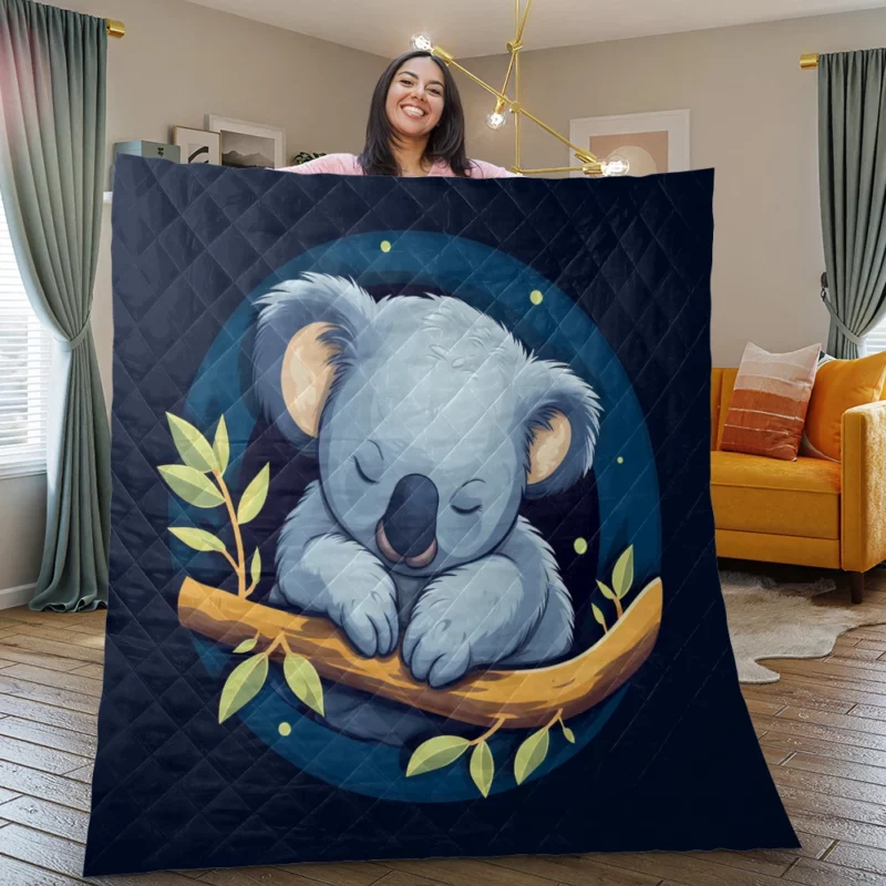 Koala T-Shirt Graphics Quilt Blanket