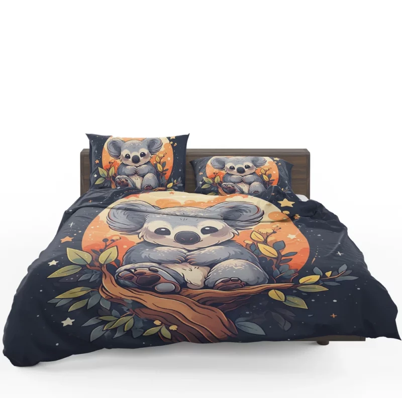 Koala Under the Full Moon Bedding Set 1