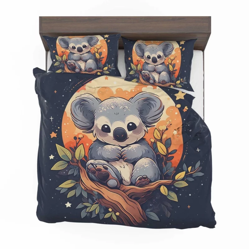 Koala Under the Full Moon Bedding Set 2