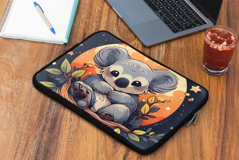 Koala Under the Full Moon Laptop Sleeve 2