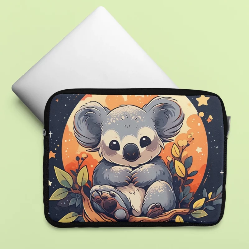 Koala Under the Full Moon Laptop Sleeve