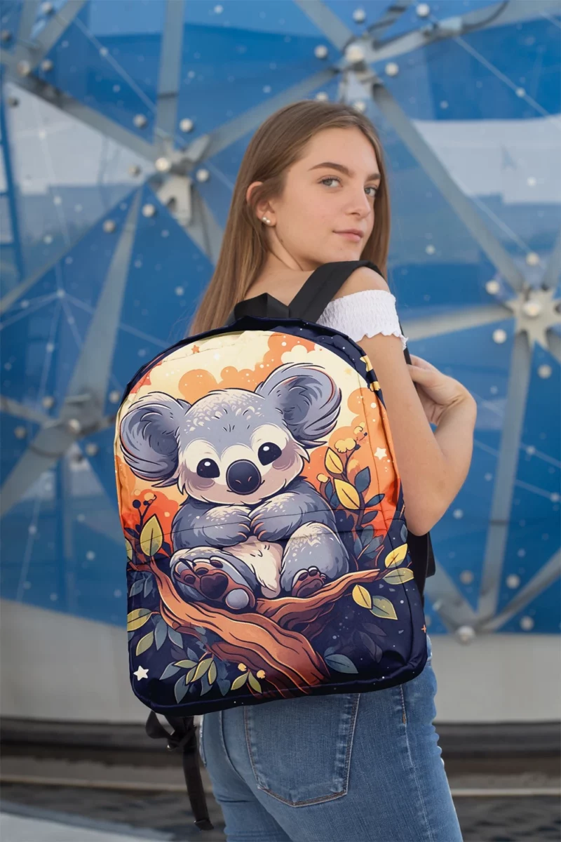 Koala Under the Full Moon Minimalist Backpack 2