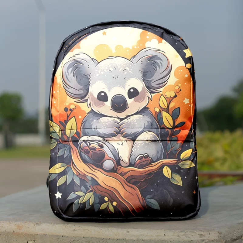 Koala Under the Full Moon Minimalist Backpack