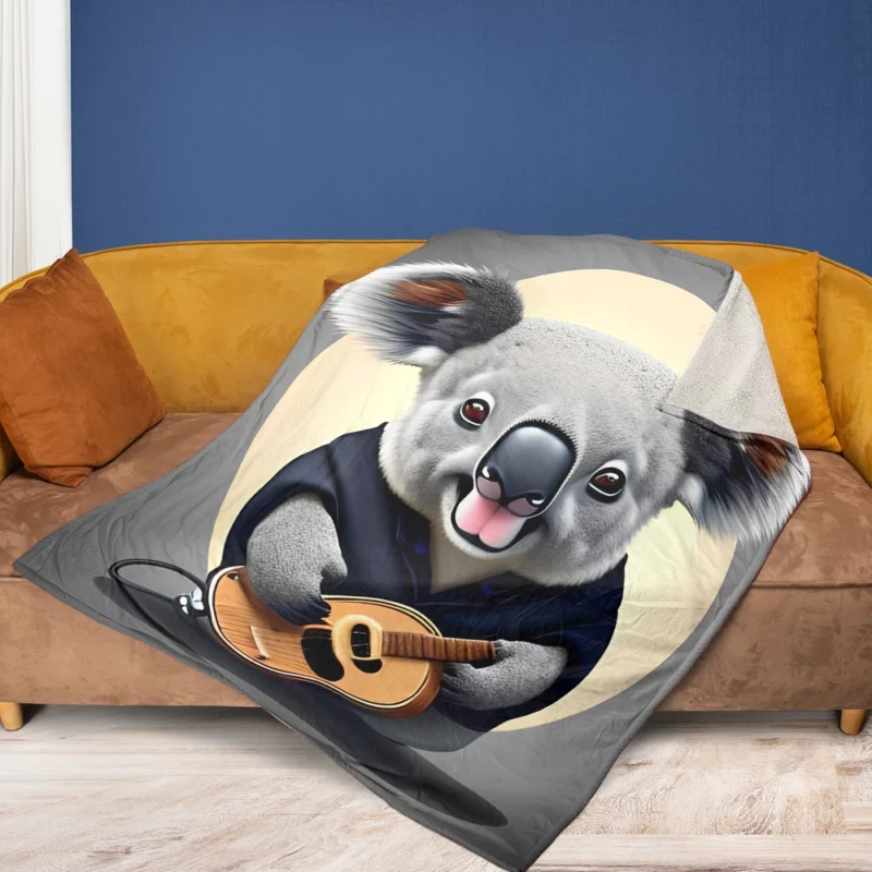 Koala Vector Illustration Fleece Blanket 1