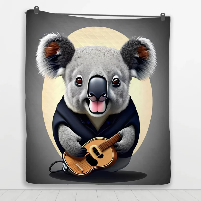 Koala Vector Illustration Quilt Blanket 1