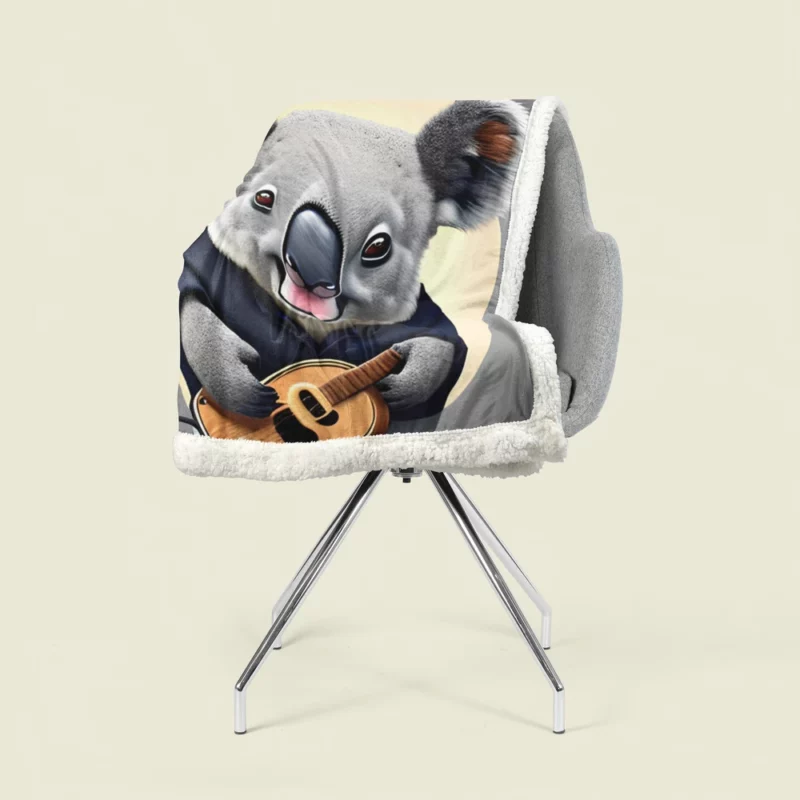 Koala Vector Illustration Sherpa Fleece Blanket 1