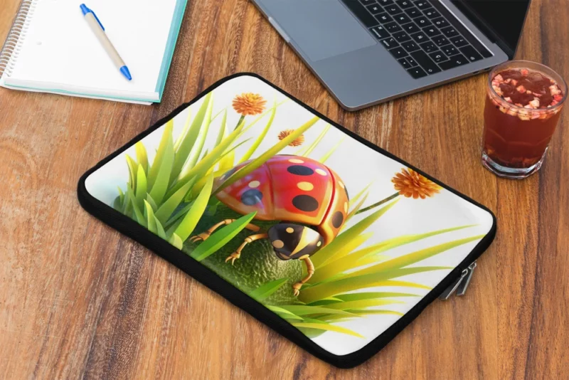 Ladybug Sitting on Egg Laptop Sleeve 2