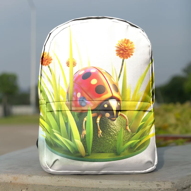 Ladybug Sitting on Egg Minimalist Backpack