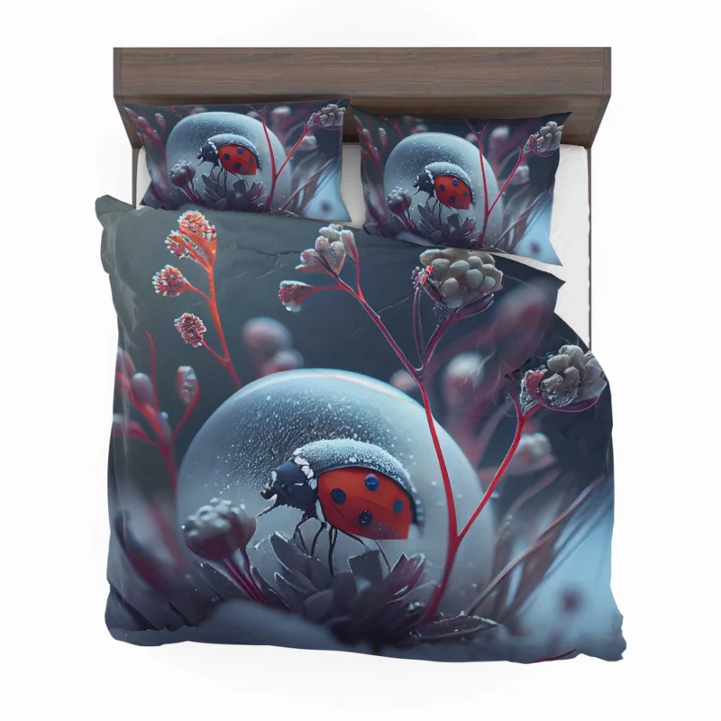 Ladybug in the Snow Artwork Bedding Set 2