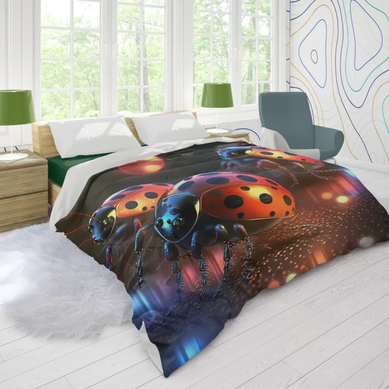 Ladybugs Disco Party Duvet Cover