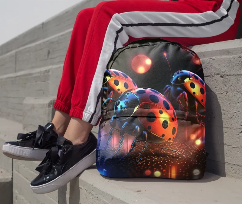 Ladybugs Disco Party Minimalist Backpack 1