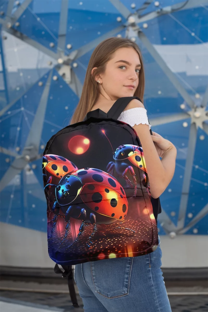 Ladybugs Disco Party Minimalist Backpack 2