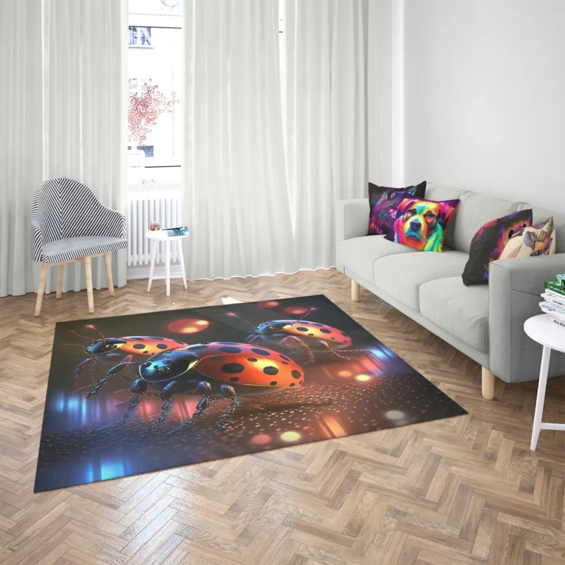 Ladybugs Disco Party Rug 2