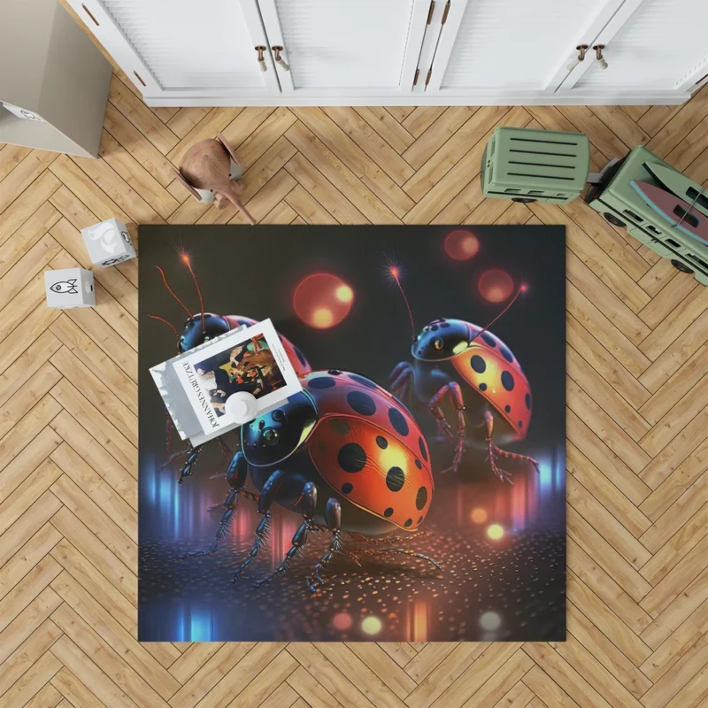 Ladybugs Disco Party Rug