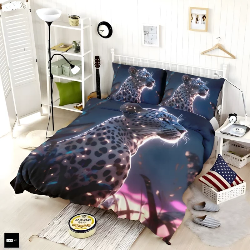 Leopard Lounging in Grass Bedding Set