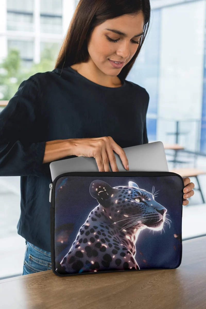 Leopard Lounging in Grass Laptop Sleeve 1