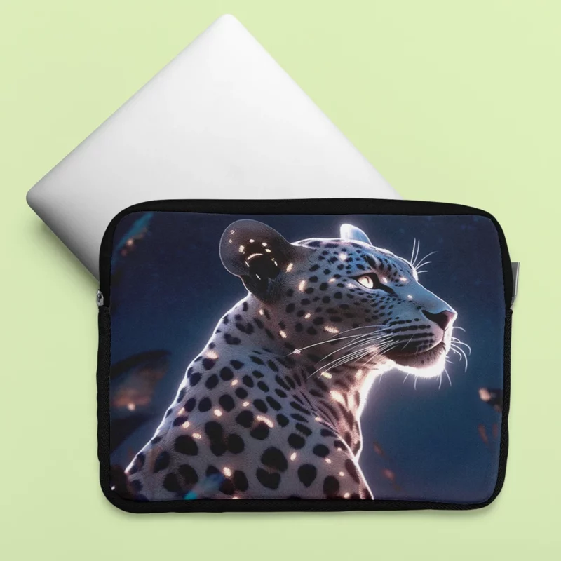 Leopard Lounging in Grass Laptop Sleeve