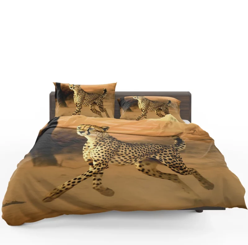 Leopard Running Through Forest Bedding Set 1