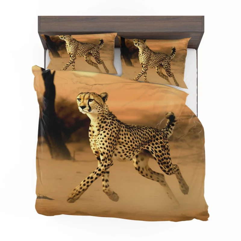 Leopard Running Through Forest Bedding Set 2