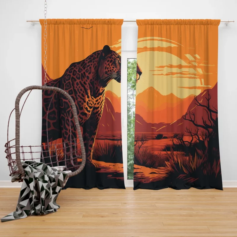 Leopard Standout Moment Window Curtain