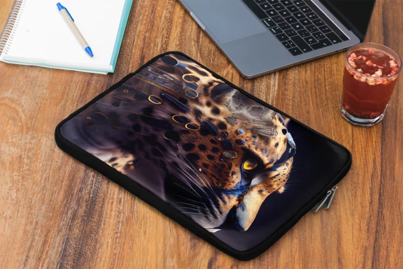 Leopard With Blue Eyes Laptop Sleeve 2