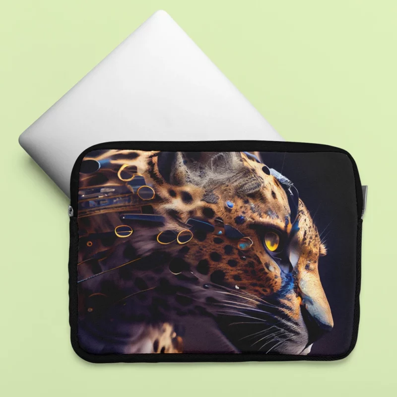 Leopard With Blue Eyes Laptop Sleeve