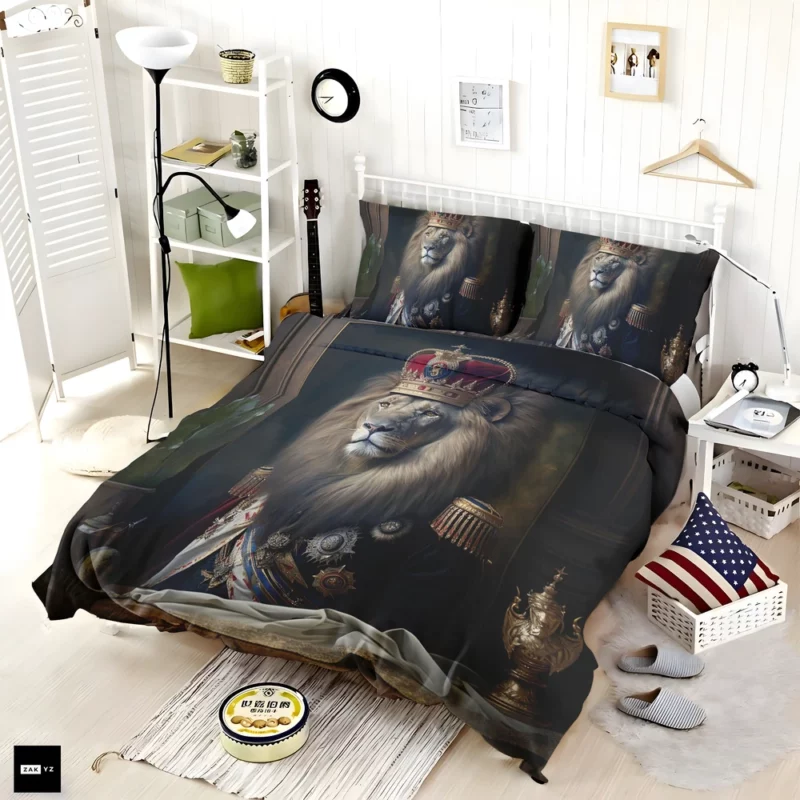 Lion Portrait Artwork Bedding Set