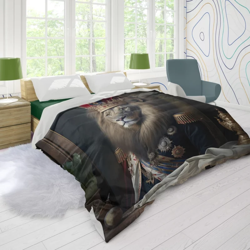 Lion Portrait Artwork Duvet Cover