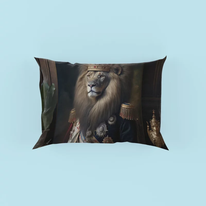 Lion Portrait Artwork Pillow Case