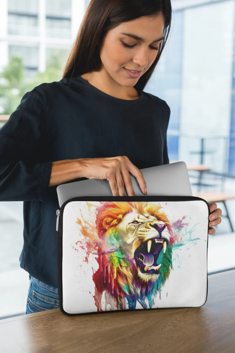 Lion Splash Artwork Laptop Sleeve 1