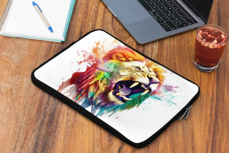 Lion Splash Artwork Laptop Sleeve 2