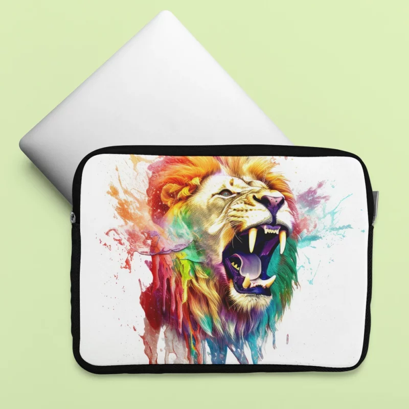 Lion Splash Artwork Laptop Sleeve