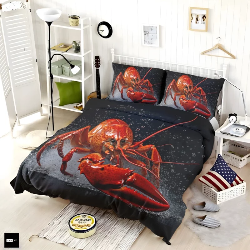 Lobster Illustration Bedding Set