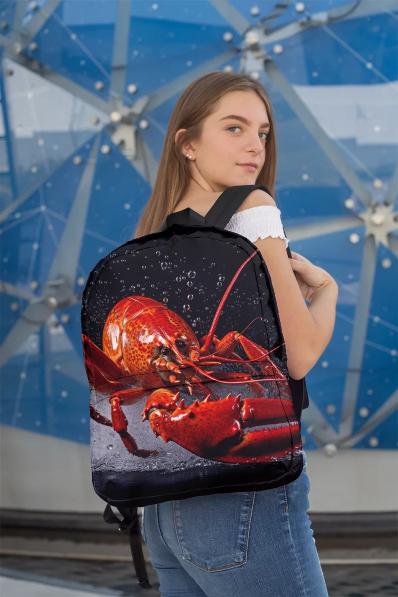 Lobster Illustration Minimalist Backpack 2