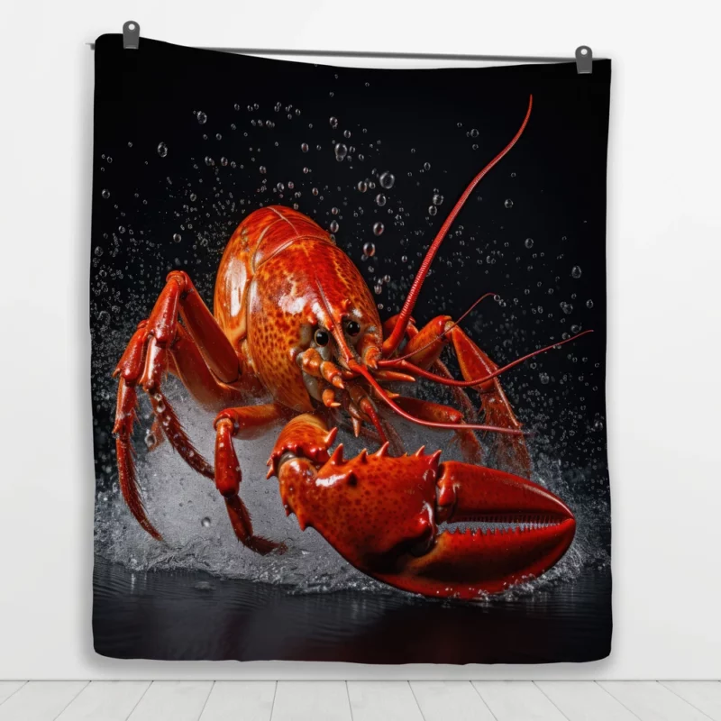 Lobster Illustration Quilt Blanket 1