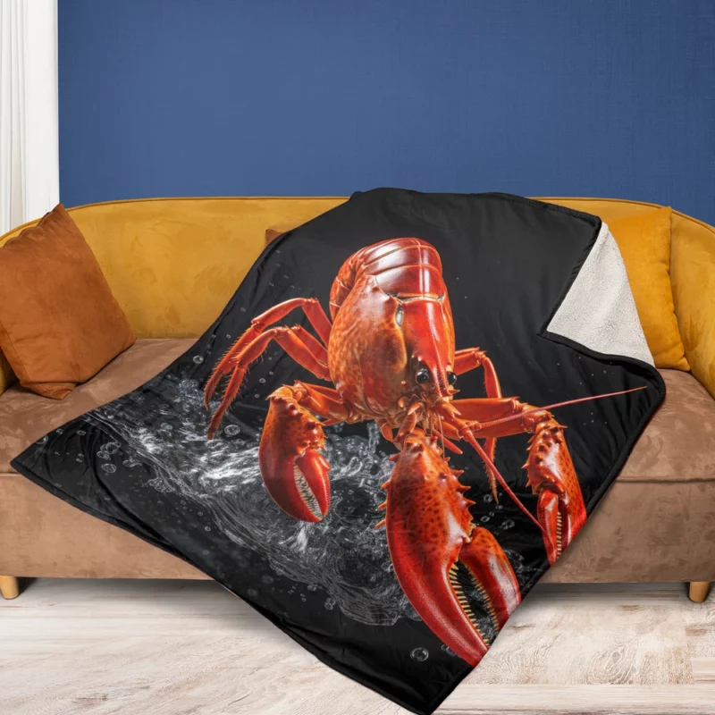 Lobster Photography Fleece Blanket 1