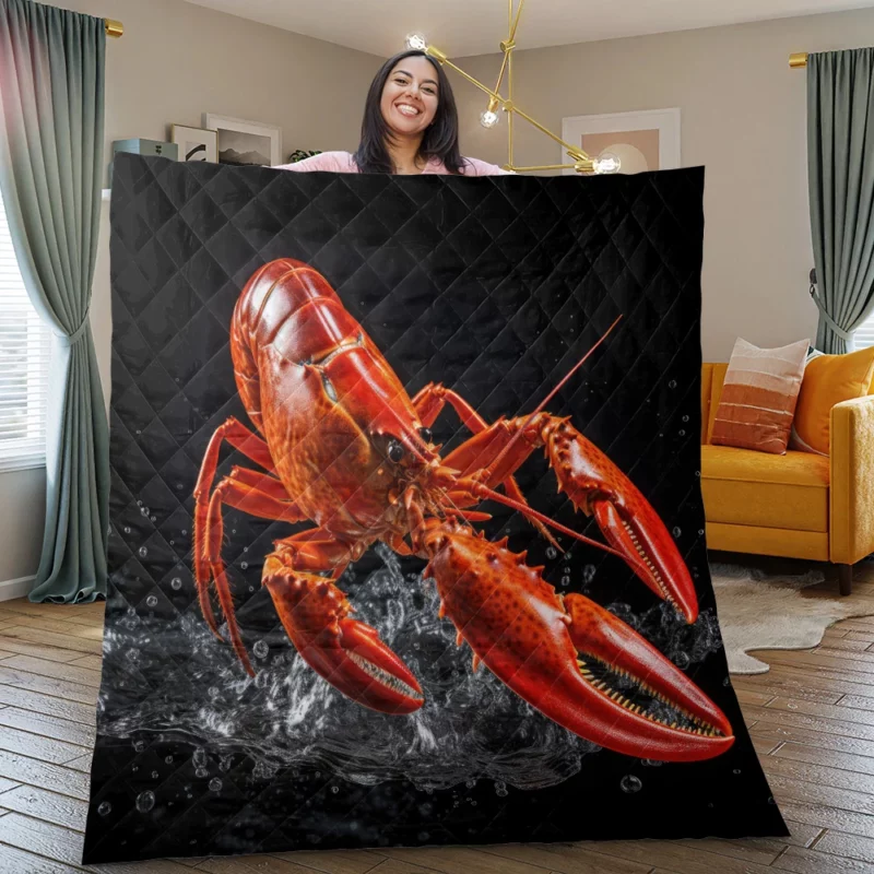 Lobster Photography Quilt Blanket