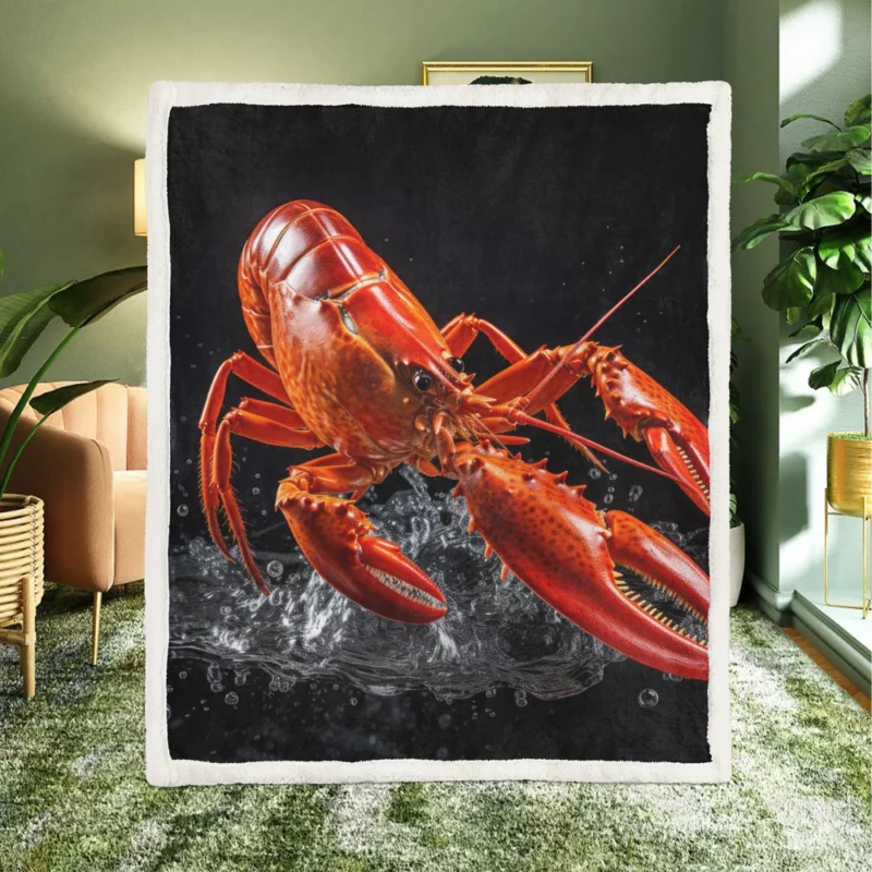 Lobster Photography Sherpa Fleece Blanket