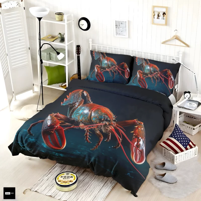 Lobster Vibrant Art Bedding Set