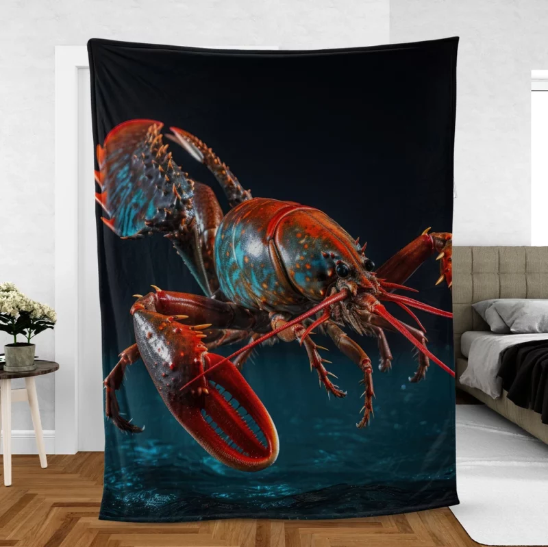 Lobster Vibrant Art Fleece Blanket